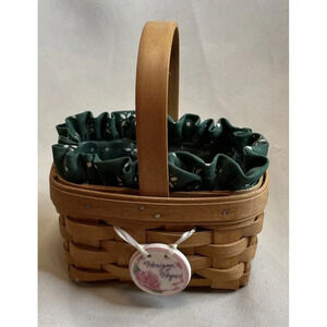 Longaberger Basket Horizon Of Hope 1995 Protector Fabric & Tie On Cancer Society